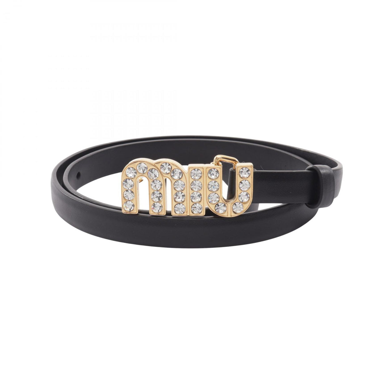 Miu Miu Logo Leather Belt Size 30/75