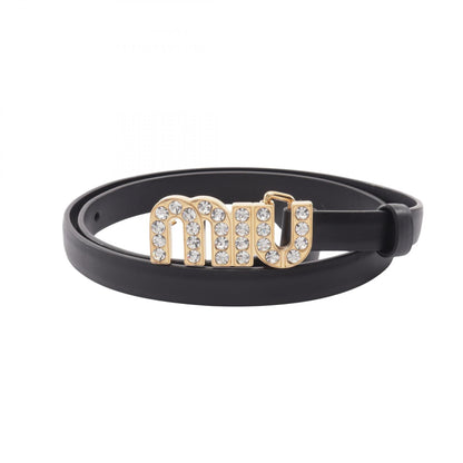 Miu Miu Logo Leather Belt Size 30/75
