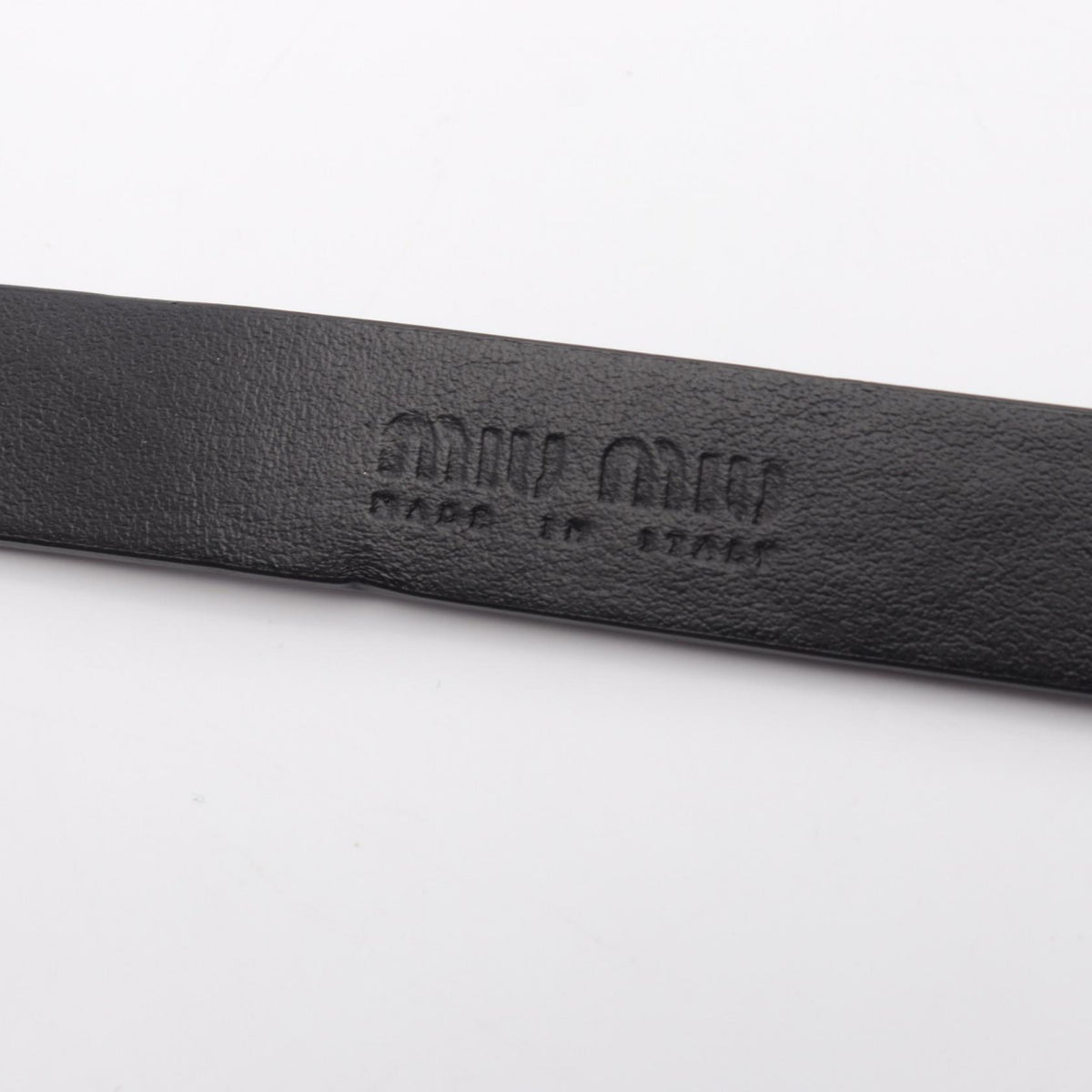 Miu Miu Logo Leather Belt Size 30/75