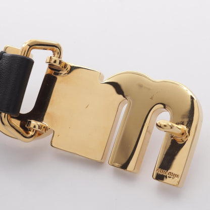 Miu Miu Logo Leather Belt Size 30/75