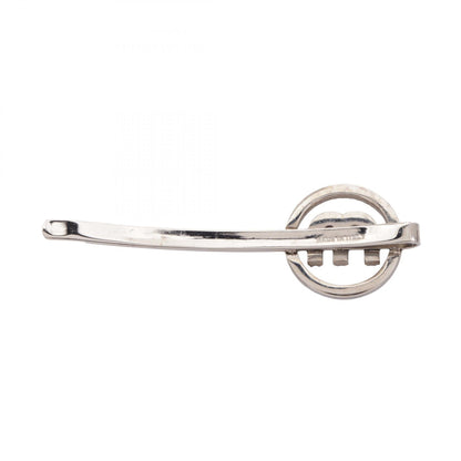 Miu Miu Circle Logo Hair Rhinestone Silver