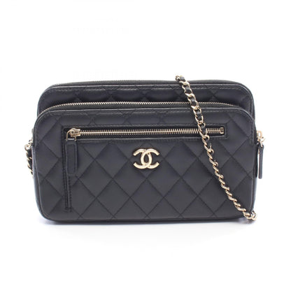CHANEL Matelasse Chain Wallet Lambskin Bag