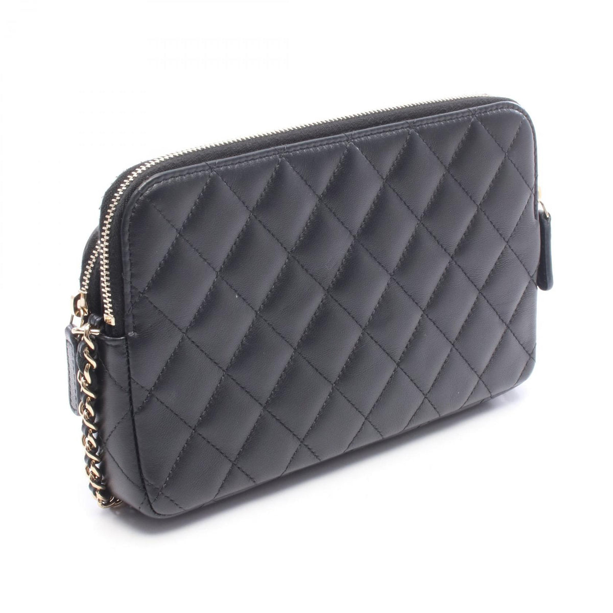 CHANEL Matelasse Chain Wallet Lambskin Bag