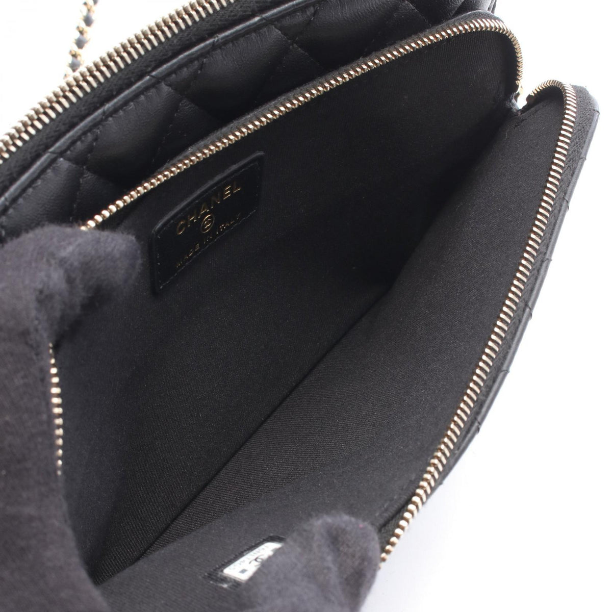 CHANEL Matelasse Chain Wallet Lambskin Bag