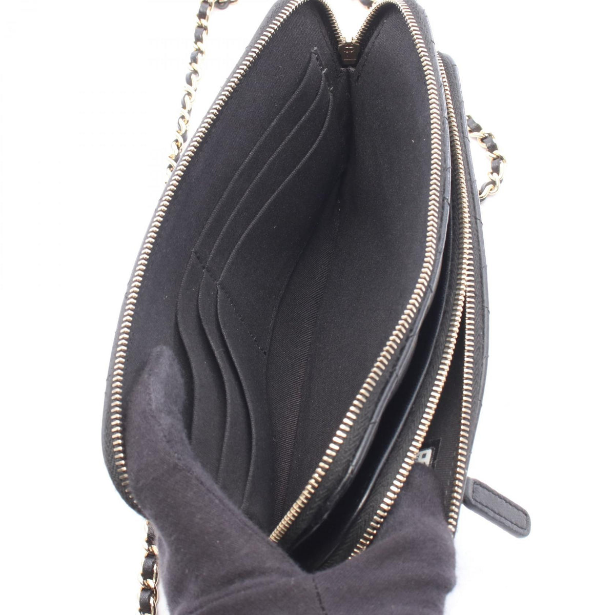 CHANEL Matelasse Chain Wallet Lambskin Bag