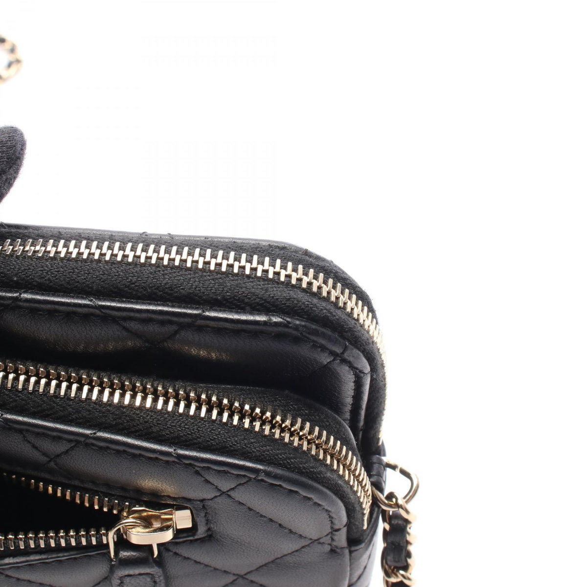 CHANEL Matelasse Chain Wallet Lambskin Bag