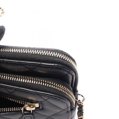 CHANEL Matelasse Chain Wallet Lambskin Bag