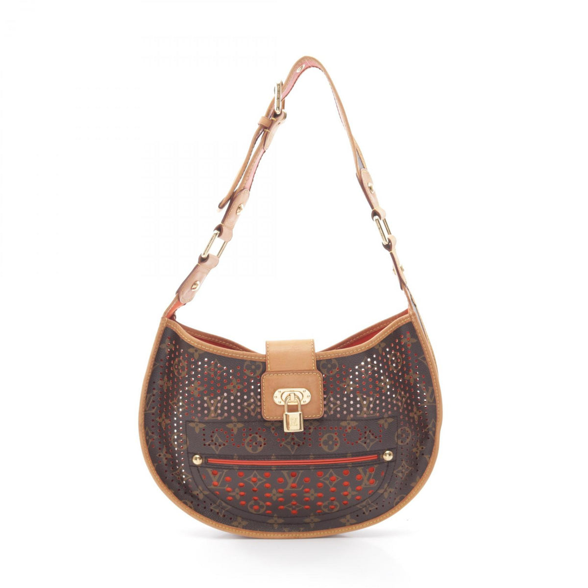 LOUIS VUITTON Monogram Perfo PVC Bag Brown