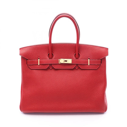 HERMES Birkin 35 Rouge Vif Handle Bag
