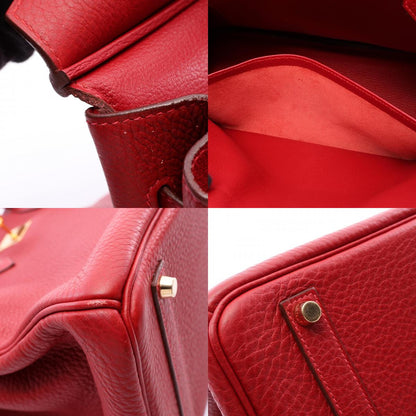 HERMES Birkin 35 Rouge Vif Handle Bag
