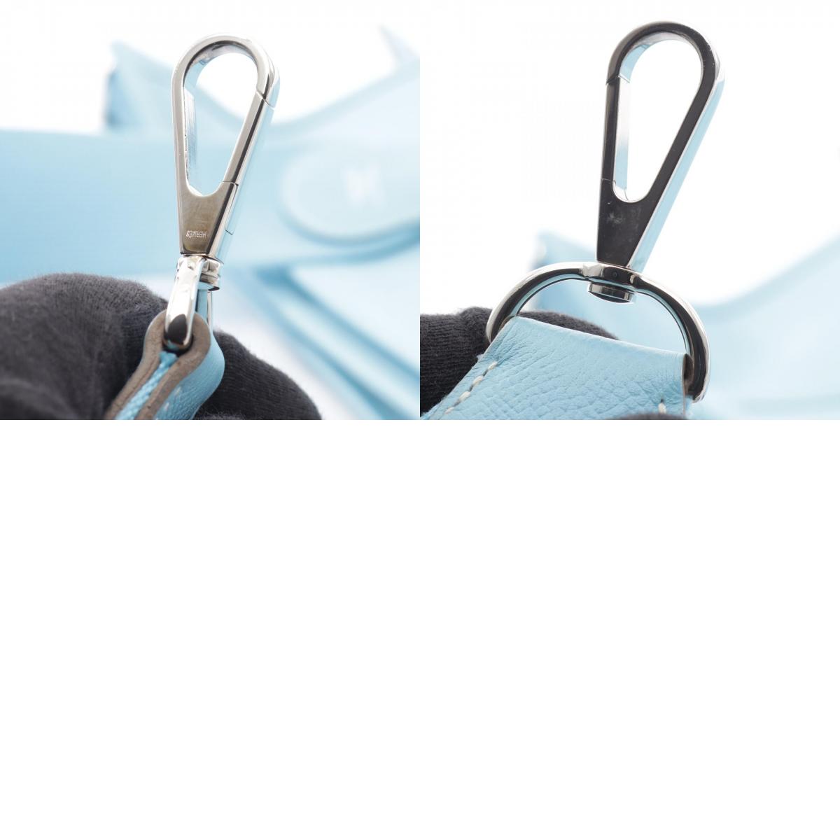 HERMES Evelyne 3 GM Celeste Epsom Bag Blue
