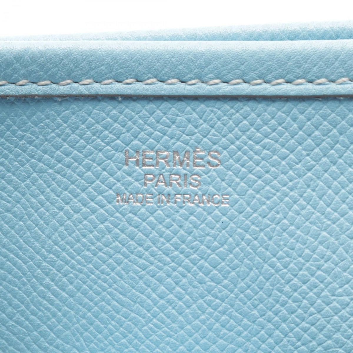 HERMES Evelyne 3 GM Celeste Epsom Bag Blue