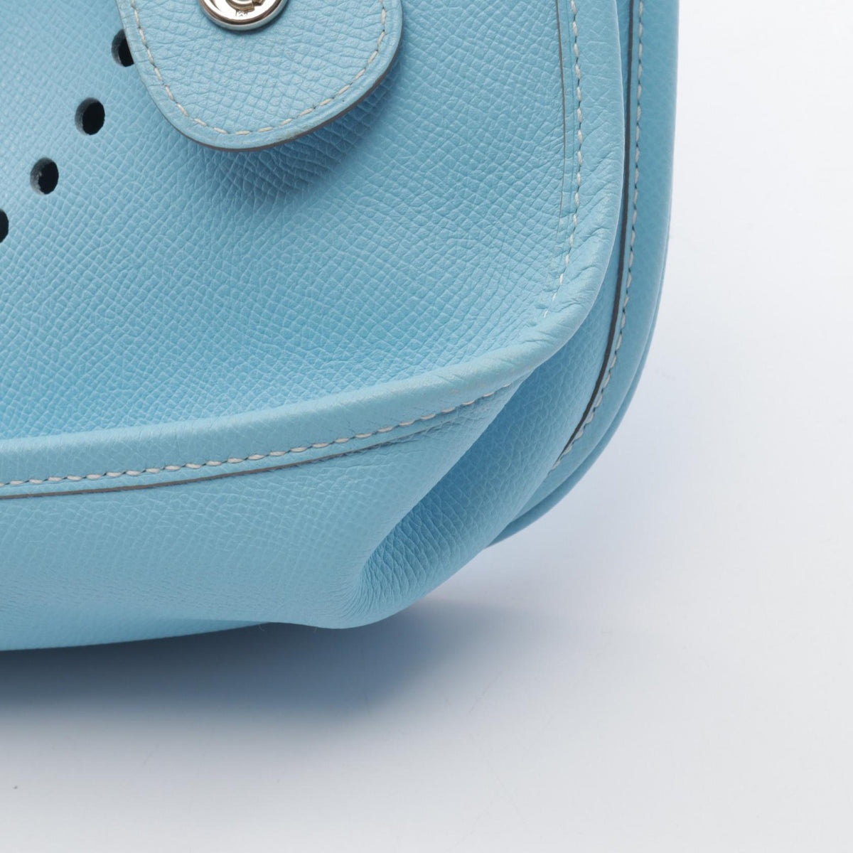 HERMES Evelyne 3 GM Celeste Epsom Bag Blue