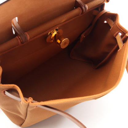 HERMES Herbag Zip PM Militaire Canvas Handbag