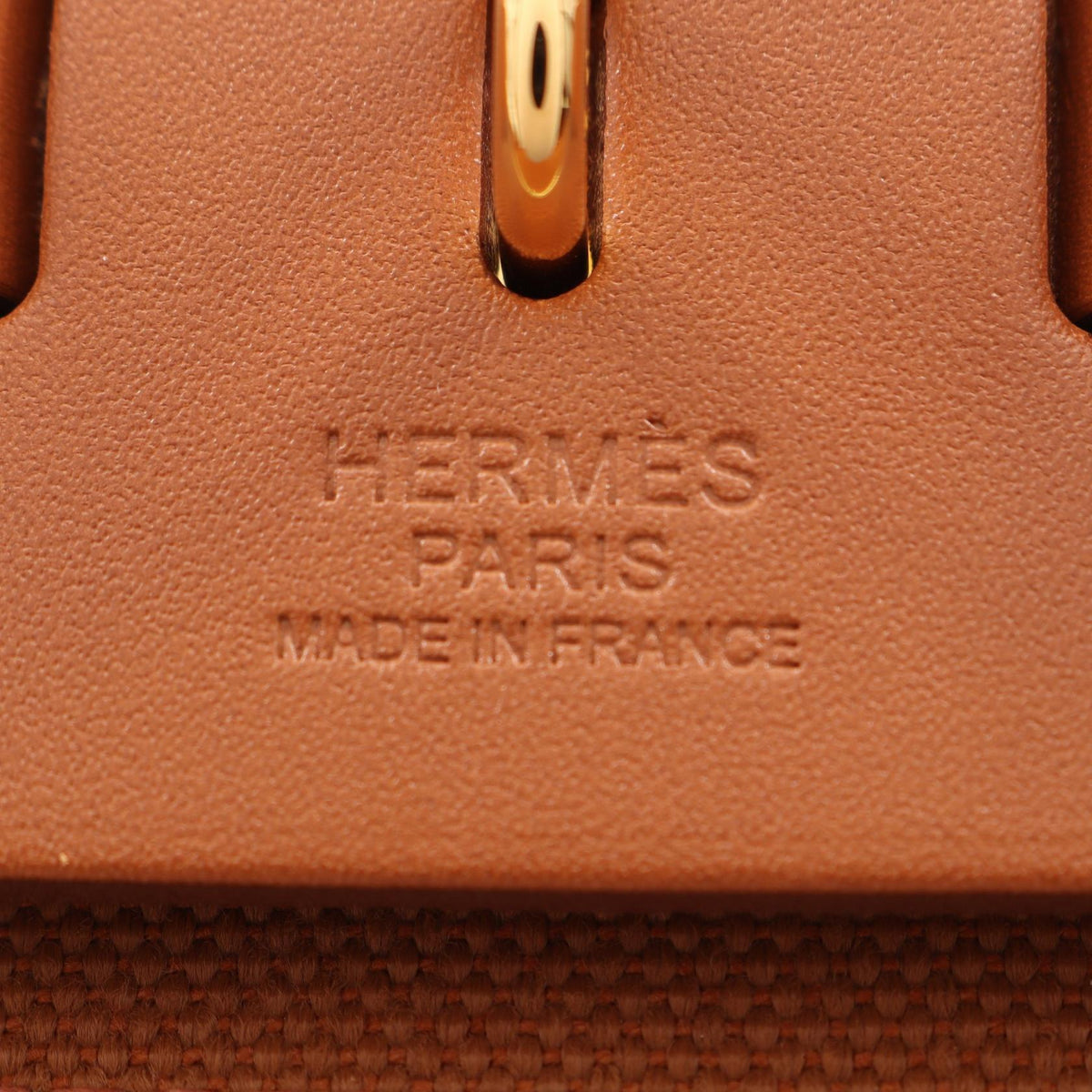 HERMES Herbag Zip PM Militaire Canvas Handbag