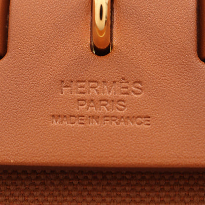HERMES Herbag Zip PM Militaire Canvas Handbag