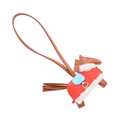 HERMES Rodeo PM Agneau Milo Charm Brown