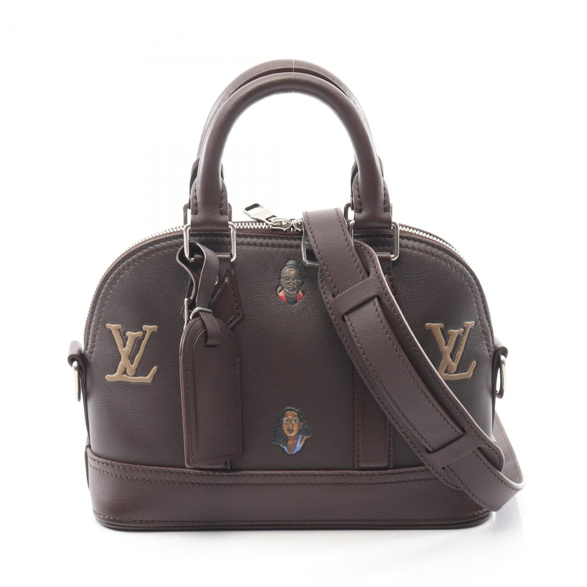 LOUIS VUITTON Alma 25 Henry Taylor Leather Handbag Brown