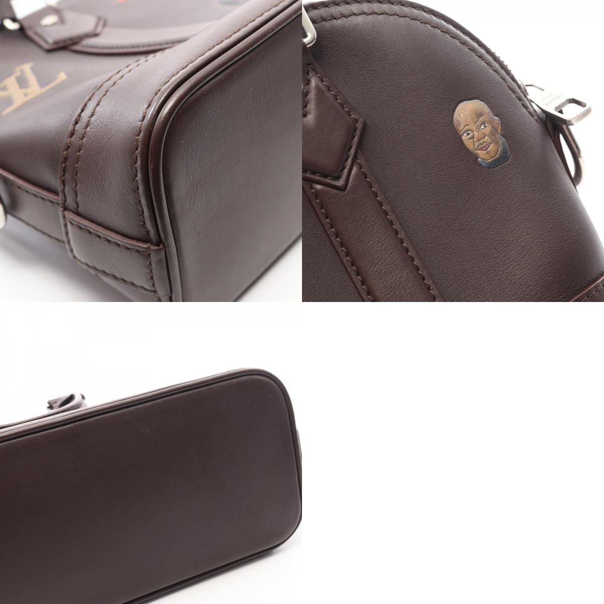 LOUIS VUITTON Alma 25 Henry Taylor Leather Handbag Brown
