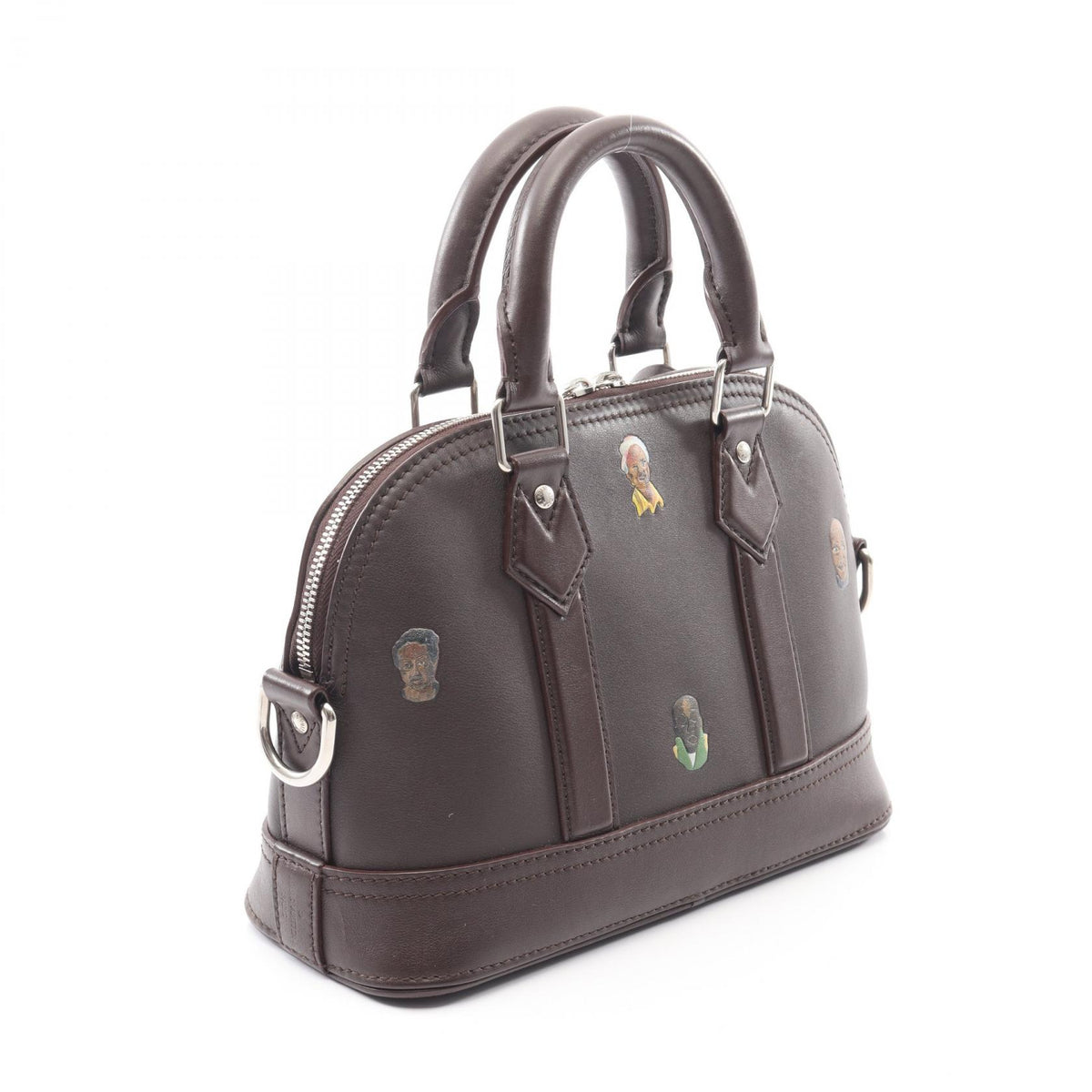 LOUIS VUITTON Alma 25 Henry Taylor Leather Handbag Brown