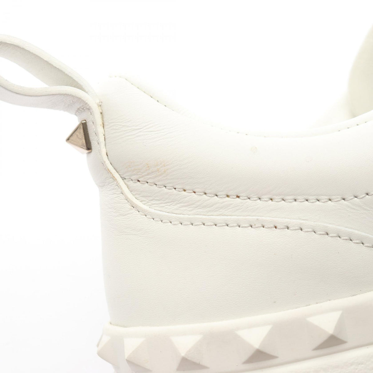 Valentino Leather Fur Slip-Ons White Black Size 40