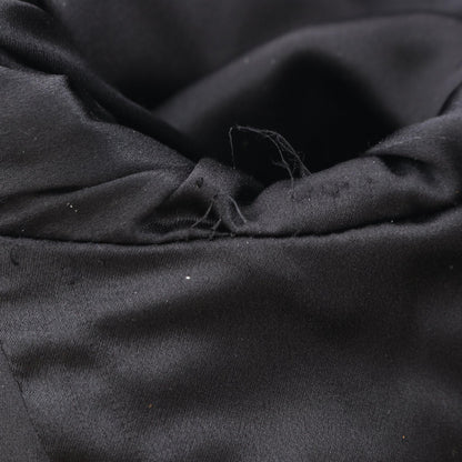 CHANEL Wool Coco Mark Button Coat Black Size 34