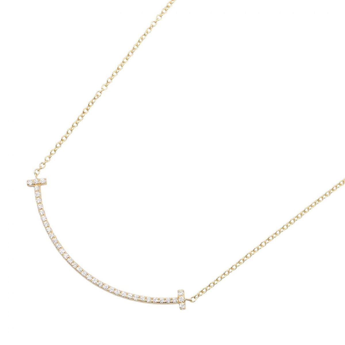 TIFFANY&CO T Smile Small Gold Necklace
