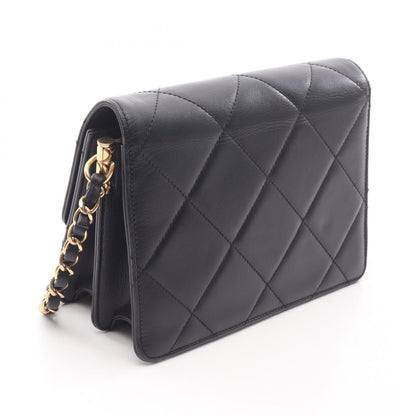 CHANEL Matelasse Lambskin Shoulder Bag Black