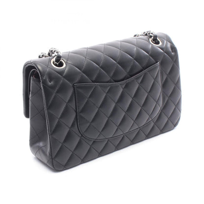 CHANEL Matelassé Double Black Lambskin Shoulder Bag