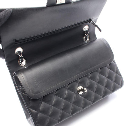 CHANEL Matelassé Double Black Lambskin Shoulder Bag