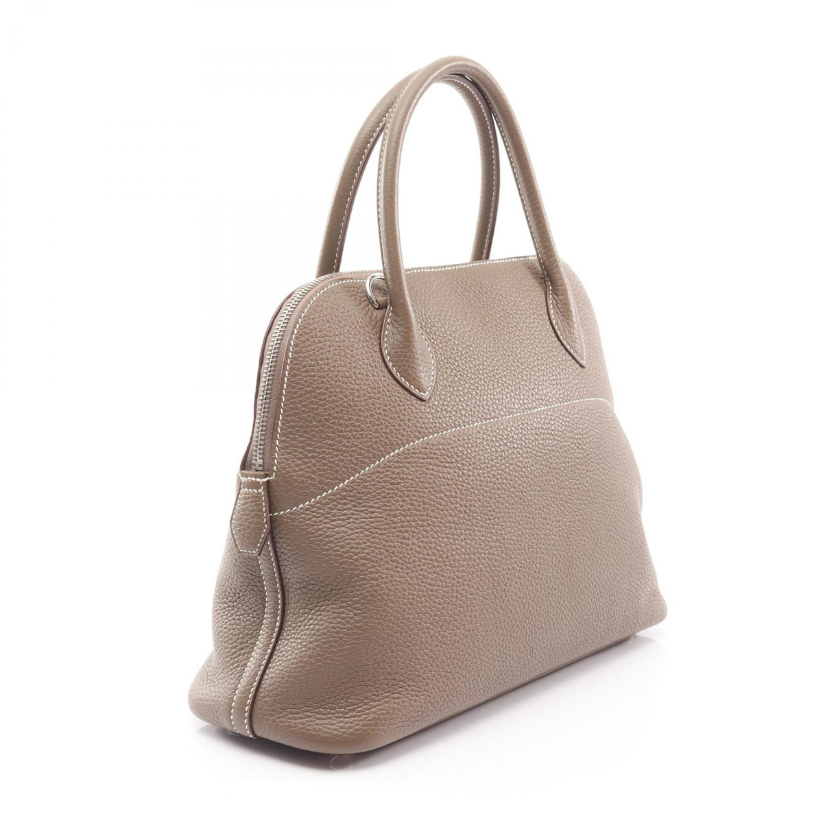 HERMES Bolide 31 Taupe Leather Handbag