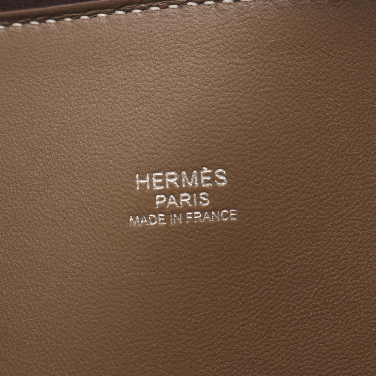 HERMES Bolide 31 Taupe Leather Handbag