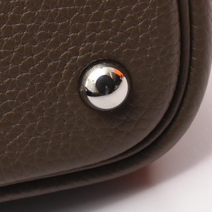 HERMES Bolide 31 Taupe Leather Handbag