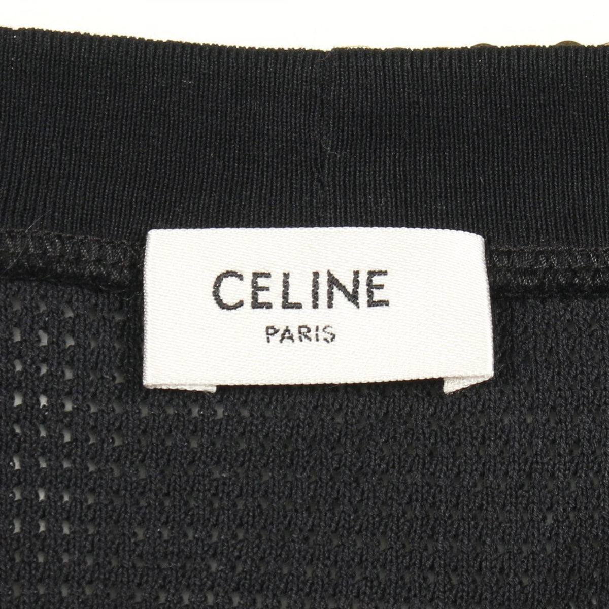 CELINE 16 Embroidered Cotton T-Shirt Black Size M