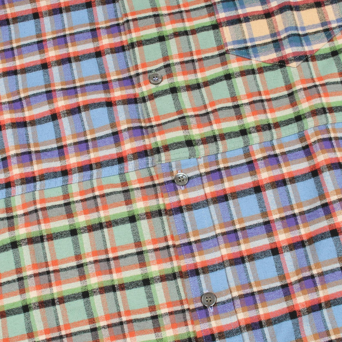 MARNI Patchwork Cotton Long Sleeve Shirt Blue Size 50