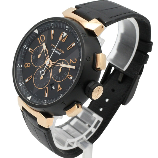 LOUIS VUITTON Tambour Chrono Automatic Black Watch