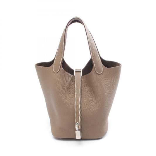 HERMES Picotin Lock PM Etoupe Handbag Gray