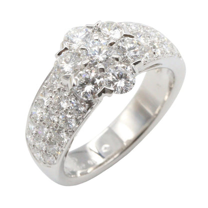 Van Cleef & Arpels Fleurette Diamond K18WG Ring Size JP 10.5