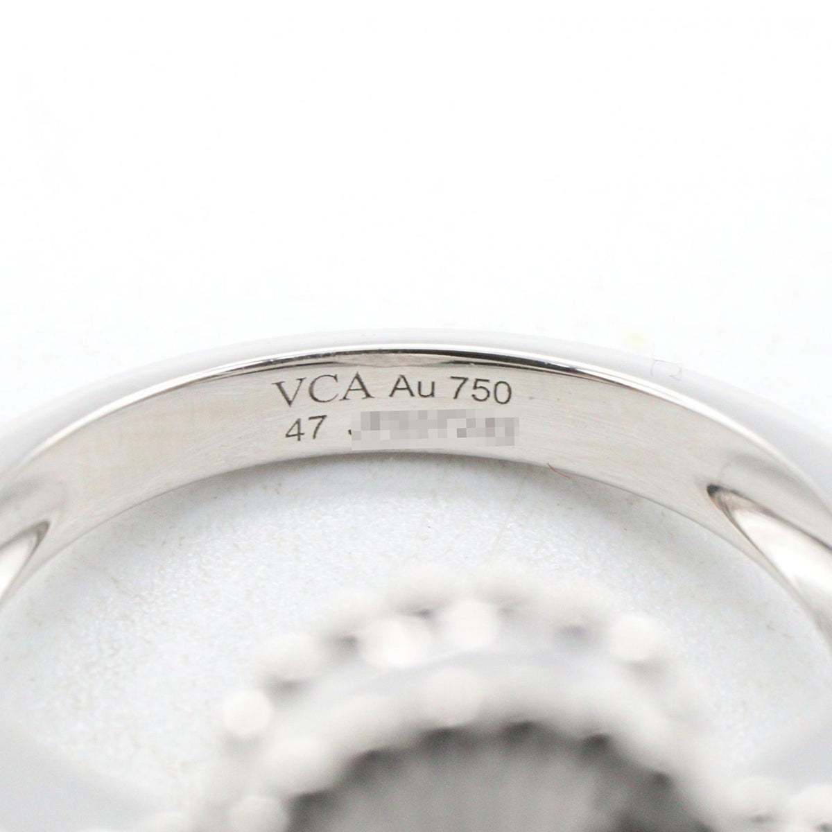 Van Cleef & Arpels Vintage Alhambra K18WG Ring Size JP 6.5