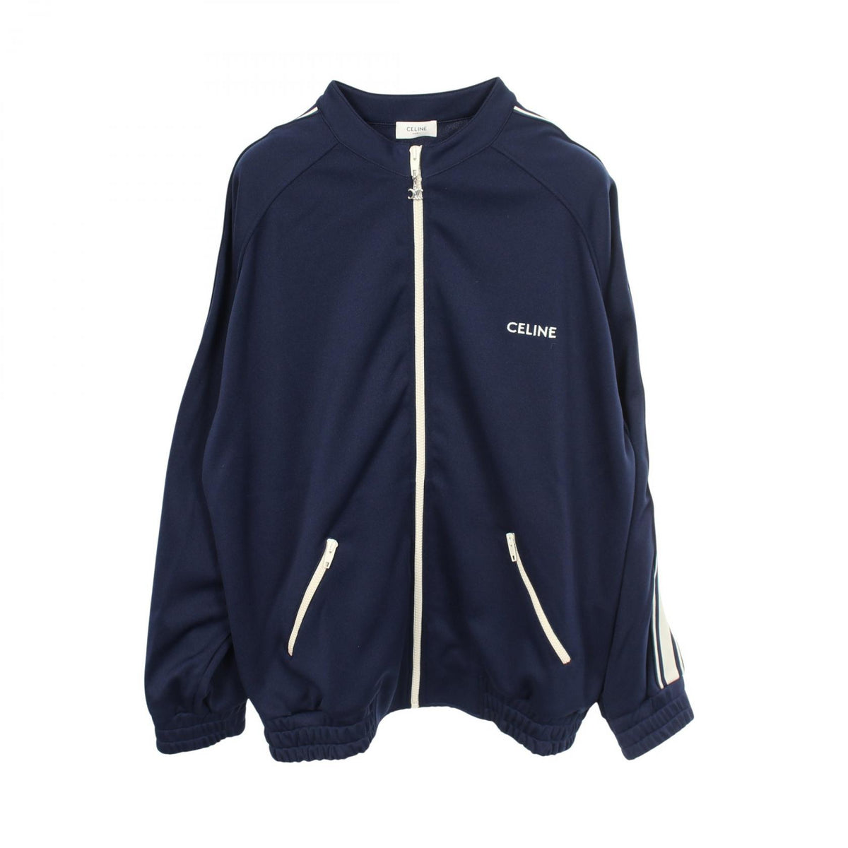 CELINE Double Face Jersey Polyester Navy Size L