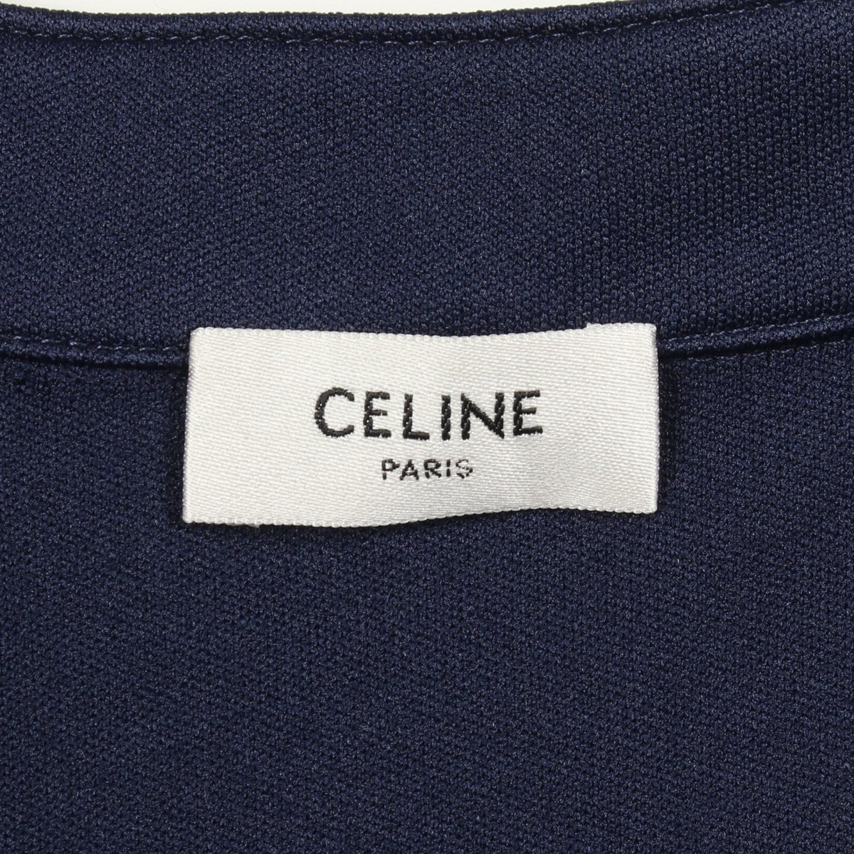 CELINE Double Face Jersey Polyester Navy Size L