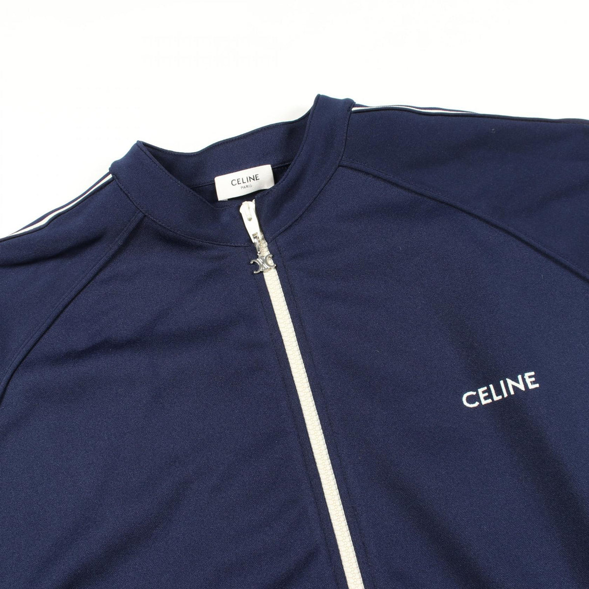 CELINE Double Face Jersey Polyester Navy Size L