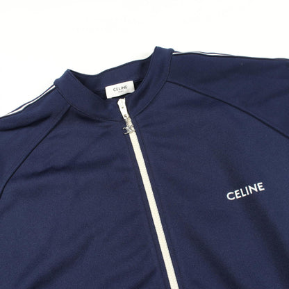 CELINE Double Face Jersey Polyester Navy Size L