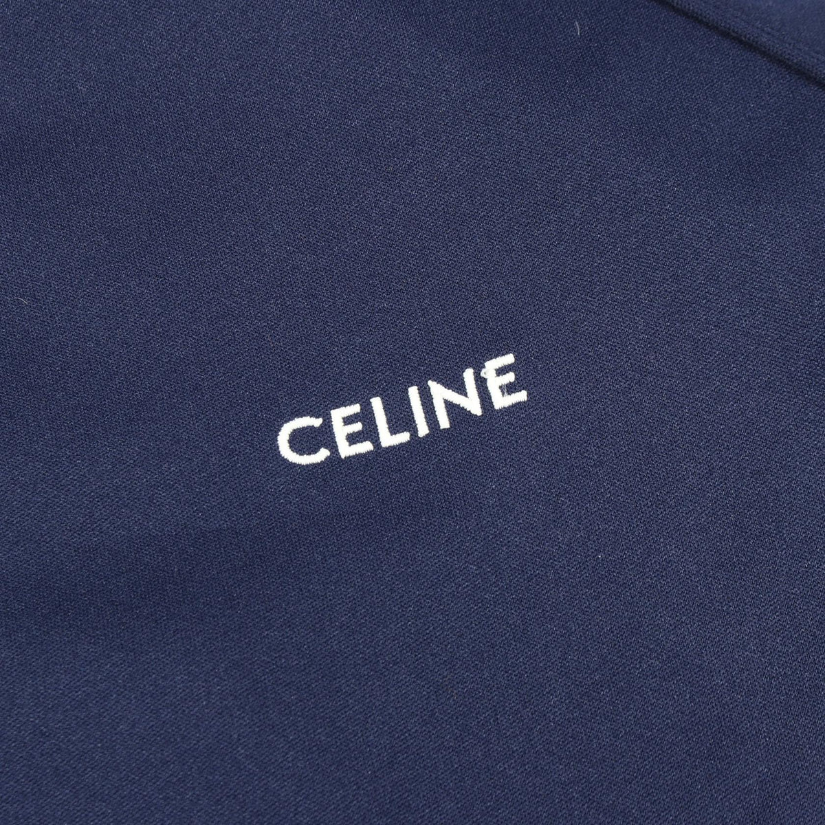 CELINE Double Face Jersey Polyester Navy Size L