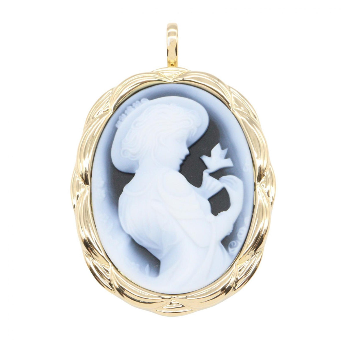 JEWELRY K18 Yellow Gold Brooch Pendant