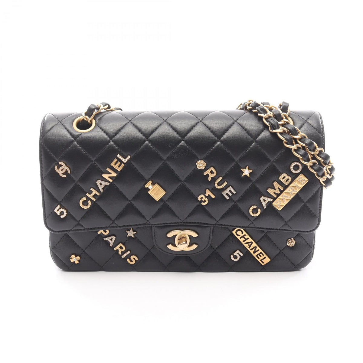 CHANEL Matelasse Double Flap Shoulder Bag