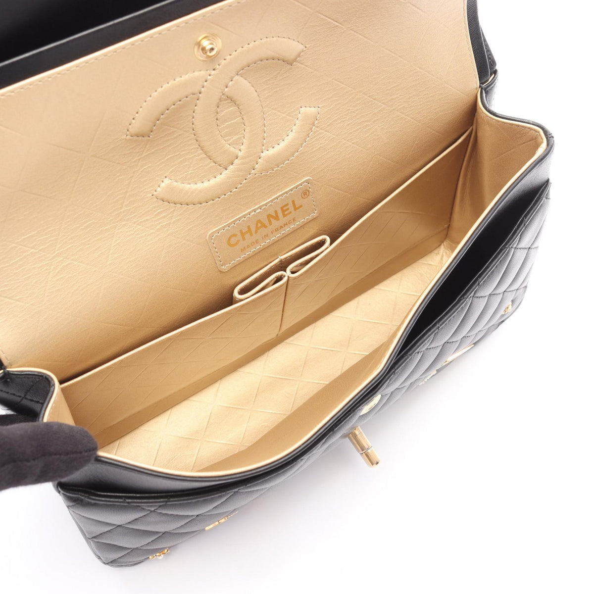 CHANEL Matelasse Double Flap Shoulder Bag