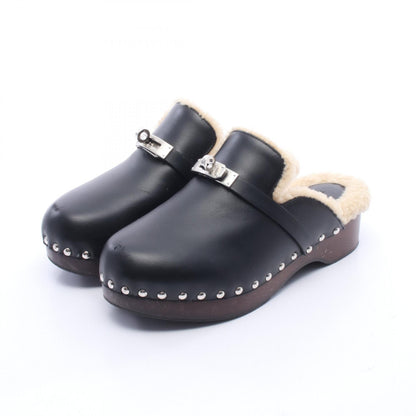 HERMES Carlotta Kelly Buckle Clog Sandals Size 36