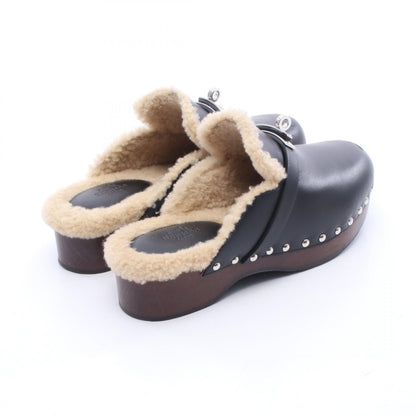 HERMES Carlotta Kelly Buckle Clog Sandals Size 36
