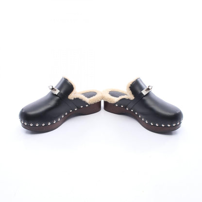 HERMES Carlotta Kelly Buckle Clog Sandals Size 36